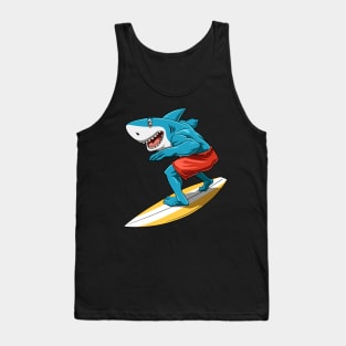 Funny Shark Enjoi Surfing Summer Surfer Surfboard Tank Top